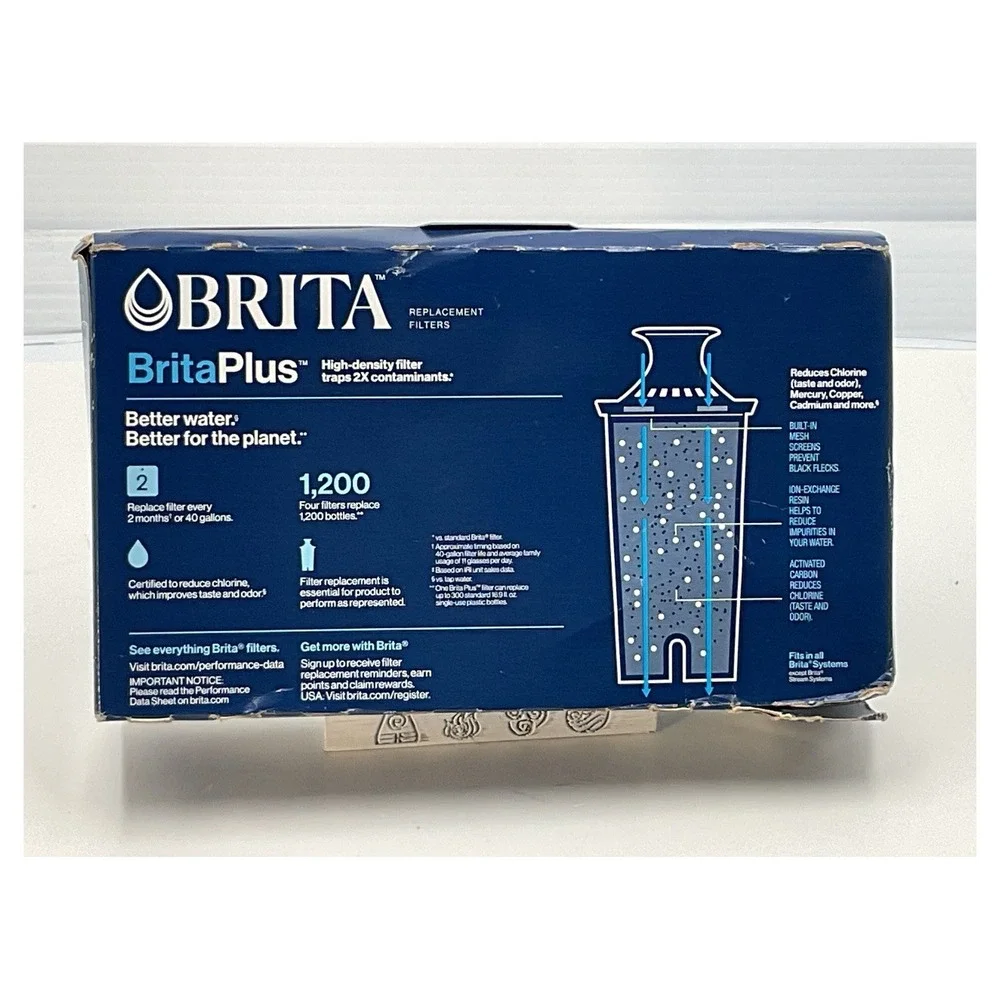 Brita BritaPlus Replacement Water Filters 4‎ Pack High-Density
